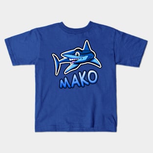 Mako Shark with Words Kids T-Shirt